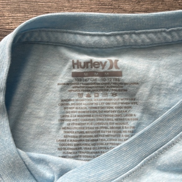 Boys Hurley Blue T-shirt size 10-12 - Picture 2 of 4